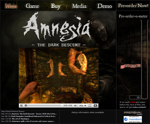 Амнезия. Призрак прошлого - Amnesia: The Dark Descent - Тизер, Веб сайт и предварительный заказ