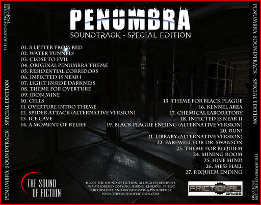 Пенумбра: Темный мир - Penumbra Soundtrack - special edition обзор содержимого 